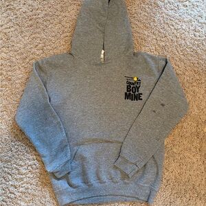 Gray "Country Boy Mine" Graphic Hoodie Sweatshirt